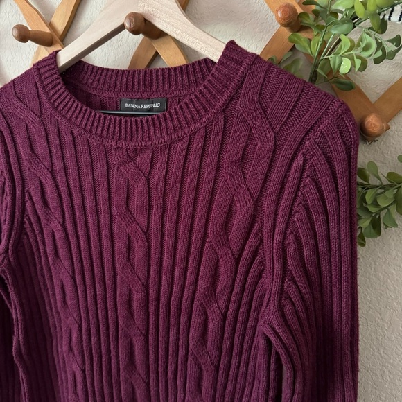 BANANA REPUBLIC | Maroon Long Sleeve Sweater NWT Size Medium - Picture 3 of 16